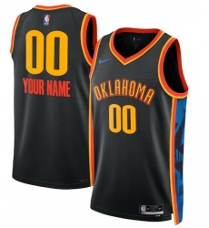 Men Women Youth Toddler OKLAHOMA CITY THUNDER Custom Nike NBA Stitched Jersey Black