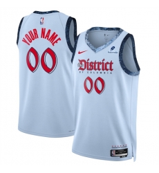 Men Washington Wizards Active Player Custom Powder Blue 2024 25 City Edition Stitched Basketball Jersey Men Washington Wizards Active Player Custom Powder Blue 2024 25 City Edition Stitched Basketball Jersey