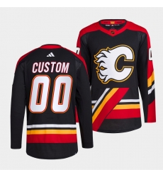 Men Women Youth Calgary Flames Custom Black 2022 23 Reverse Retro Stitched Jersey Men Women Youth Calgary Flames Custom Black 2022 23 Reverse Retro Stitched Jersey