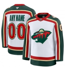Men Women Youth Minnesota Wild Fanatics 25th Anniversary Premium Custom Jersey White