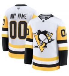 Men Women Youth Pittsburgh Penguins Fanatics Away Premium Custom Jersey White