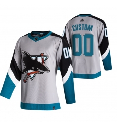 San Jose Sharks Custom Grey Men Women youth Adidas 2020 21 Reverse Retro Alternate NHL Jersey San Jose Sharks Custom Grey Men Women youth Adidas 2020 21 Reverse Retro Alternate NHL Jersey