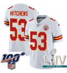 2020 Super Bowl LIV Men Nike Kansas City Chiefs #53 Anthony Hitchens White Vapor Untouchable Limited Player NFL Jersey 2020 Super Bowl LIV Men Nike Kansas City Chiefs #53 Anthony Hitchens White Vapor Untouchable Limited Player NFL Jersey