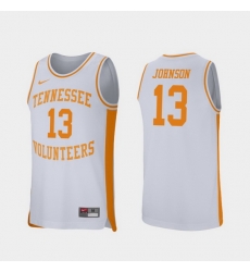 Men Tennessee Volunteers Jalen Johnson White Retro Performance College Basketball Jersey Men Tennessee Volunteers Jalen Johnson White Retro Performance College Basketball Jersey