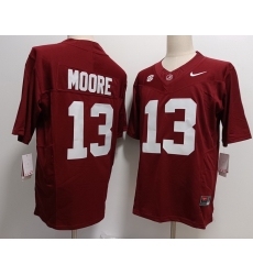 Alabama Crimson Tide #13 Malachi Moore Red F U S E Jersey Alabama Crimson Tide #13 Malachi Moore Red F U S E Jersey