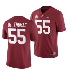 Alabama Crimson Tide Derrick Thomas Crimson 2019 Home History Player Jersey NCAA Football Alabama Crimson Tide Derrick Thomas Crimson 2019 Home History Player Jersey NCAA Football