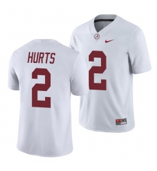 Alabama Crimson Tide Jalen Hurts White College Football Men's Game Jersey Alabama Crimson Tide Jalen Hurts White College Football Men's Game Jersey