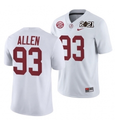 Alabama Crimson Tide Jonathan Allen White 2021 Rose Bowl Champions College Football Playoff College Football Playoff Jersey Alabama Crimson Tide Jonathan Allen White 2021 Rose Bowl Champions College Football Playoff College Football Playoff Jersey