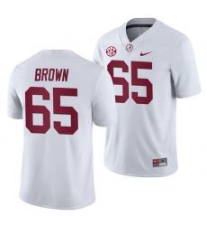 NCAA Football Alabama Crimson Tide Deonte Brown White 2019 Away Game Jersey NCAA Football Alabama Crimson Tide Deonte Brown White 2019 Away Game Jersey