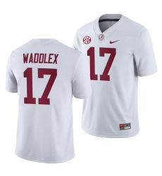 NCAA Football Alabama Crimson Tide Jaylen Waddle White 2019 Away Game Jersey NCAA Football Alabama Crimson Tide Jaylen Waddle White 2019 Away Game Jersey
