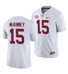 NCAA Football Alabama Crimson Tide Xavier McKinney White 2019 Away Game Jersey NCAA Football Alabama Crimson Tide Xavier McKinney White 2019 Away Game Jersey