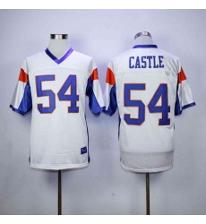 Men 54 CASTLE Blue Mountain State Goats Movie Football Jersey white Men 54 CASTLE Blue Mountain State Goats Movie Football Jersey white
