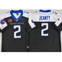 Men Boise State Broncos #2 Ashton Jeanty Black Stitched NCAA Jersey