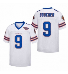 Men The Waterboy Jersey Bourbon Bowl Bobby Boucher 9# white Men The Waterboy Jersey Bourbon Bowl Bobby Boucher 9# white