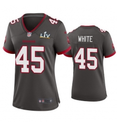 Women Devin White Buccaneers Pewter Super Bowl Lv Game Jersey