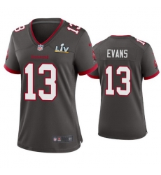Women Mike Evans Buccaneers Pewter Super Bowl Lv Game Jersey Women Mike Evans Buccaneers Pewter Super Bowl Lv Game Jersey