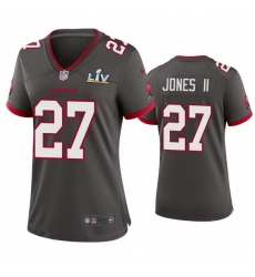 Women Ronald Jones Ii Buccaneers Pewter Super Bowl Lv Game Jersey Women Ronald Jones Ii Buccaneers Pewter Super Bowl Lv Game Jersey