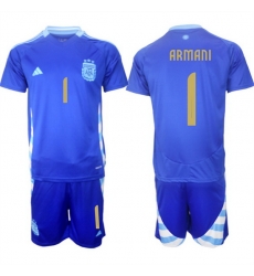 Men Argentina 1 Franco Armani Blue 2024 25 Away SoccerJersey Suit Men Argentina 1 Franco Armani Blue 2024 25 Away SoccerJersey Suit