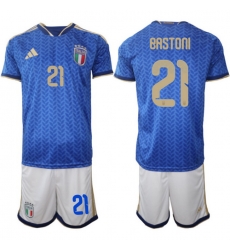Italy 2026 FIFA World Cup Soccer Jersey Blue #21 PASTONI Italy 2026 FIFA World Cup Soccer Jersey Blue #21 PASTONI