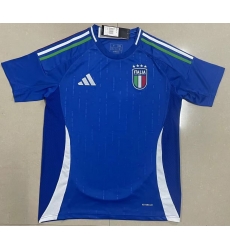 Italy Home Blue Columbia Yellow 2024 Soccer Jersey Italy Home Blue Columbia Yellow 2024 Soccer Jersey