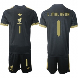 Men Mexico 2025 Soccer Jerseys BlackGold #1 L.MALAGON