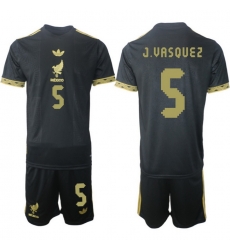 Men Mexico 2025 Soccer Jerseys BlackGold #5 J.VASQUEZ Men Mexico 2025 Soccer Jerseys BlackGold #5 J.VASQUEZ