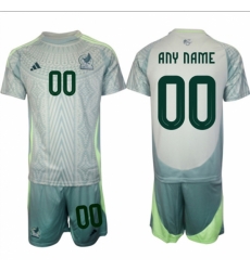 Men Mexico Custom 2024 25 Green Away Soccer Jersey Suit