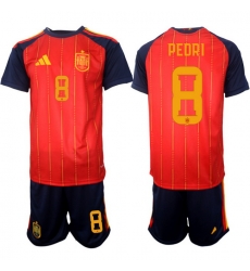 Spain 2026 FIFA World Cup Soccer Jersey Red #8 PEDRI Spain 2026 FIFA World Cup Soccer Jersey Red #8 PEDRI