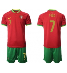 Portugal 2022 World Cup Soccer Jersey #7 FIGO RED Portugal 2022 World Cup Soccer Jersey #7 FIGO RED