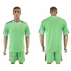 Uruguay Blank Green Goalkeeper Soccer Country Jersey