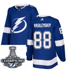 Men Adidas Tampa Bay Lightning 88 Andrei Vasilevskiy Premier Roayl Blue Home NHL Stitched 2021 Stanley Cup Champions Patch Jersey Men Adidas Tampa Bay Lightning 88 Andrei Vasilevskiy Premier Roayl Blue Home NHL Stitched 2021 Stanley Cup Champions Patch Jersey
