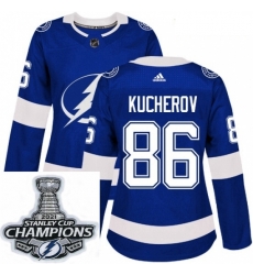 Women Adidas Tampa Bay Lightning 86 Nikita Kucherov Authentic Royal Blue Home NHL Stitched 2021 Stanley Cup Champions Patch Jersey Women Adidas Tampa Bay Lightning 86 Nikita Kucherov Authentic Royal Blue Home NHL Stitched 2021 Stanley Cup Champions Patch Jersey