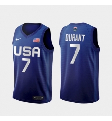 Men's USA Team Kevin Durant Away Blue 2021 Tokyo Olympics Jersey Men's USA Team Kevin Durant Away Blue 2021 Tokyo Olympics Jersey