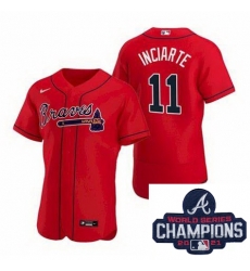 Men Nike Atlanta Braves 11 Ender Inciarter Red Alternate Stitched Baseball Stitched MLB 2021 Champions Patch Jersey Men Nike Atlanta Braves 11 Ender Inciarter Red Alternate Stitched Baseball Stitched MLB 2021 Champions Patch Jersey