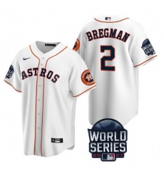 Men Houston Astros 2 Alex Bregman 2021 White World Series Cool Base Stitched Baseball Jersey Men Houston Astros 2 Alex Bregman 2021 White World Series Cool Base Stitched Baseball Jersey