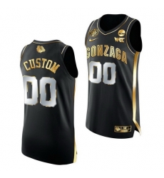 Gonzaga Bulldogs Custom 2021 March Madness Final Four Golden Authentic Black Jersey Gonzaga Bulldogs Custom 2021 March Madness Final Four Golden Authentic Black Jersey