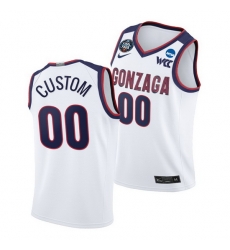 Gonzaga Bulldogs Custom 2021 March Madness Final Four Wcc White Jersey Gonzaga Bulldogs Custom 2021 March Madness Final Four Wcc White Jersey