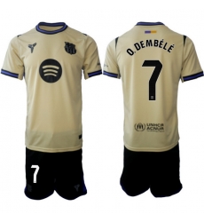 Men FC Barcelona 2026 Soccer Jerseys Beige #7 O.DEMBELE