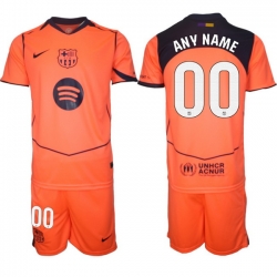 Men FC Barcelona 2026 Soccer Jerseys Orange CUSTOM