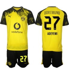 Men Borussia Dortmund 2026 Soccer Jerseys Yellow #27 ADEYEMI