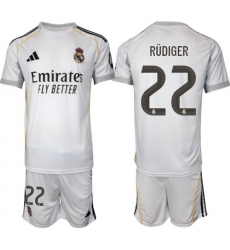 Men Real Madrid 2026 Soccer Jerseys White #22 RUDIGER Men Real Madrid 2026 Soccer Jerseys White #22 RUDIGER