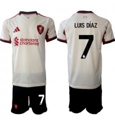 Men Liverpool 2026 Soccer Jerseys Beige #7 LUIS DIAZ Men Liverpool 2026 Soccer Jerseys Beige #7 LUIS DIAZ
