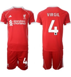 Men Liverpool 2026 Soccer Jerseys Red #4 VIRGIL