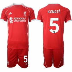 Men Liverpool 2026 Soccer Jerseys Red #5 KONATÉ