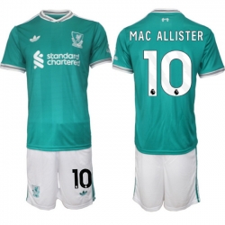 Men Liverpool 2026 Soccer Jerseys Teal #10 MAC ALLISTER