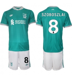 Men Liverpool 2026 Soccer Jerseys Teal #8 SZOBOSZLAI Men Liverpool 2026 Soccer Jerseys Teal #8 SZOBOSZLAI
