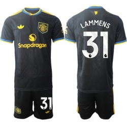 Men Manchester United 2026 Soccer Jerseys Black #31 LAMMENS