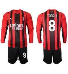 Men AC Milan Long Sleeve Soccer Jerseys 510 Men AC Milan Long Sleeve Soccer Jerseys 510