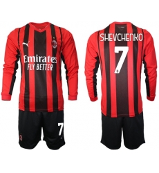 Men AC Milan Long Sleeve Soccer Jerseys 511 Men AC Milan Long Sleeve Soccer Jerseys 511