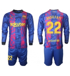 Men Barcelona Long Sleeve Soccer Jerseys 502 Men Barcelona Long Sleeve Soccer Jerseys 502